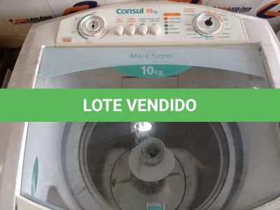 LOTE 202 - 01 MÁQUINA DE LAVAR ROUPAS MARCA CÔNSUL CAPACIDADE 10KG. (NO ESTADO) ATENÇÃO! FAZER A VISITAÇÃO ANTES DE ARREMATAR, NÃO SABEMOS SE FUNCIONA. LEILÃO NÃO TEM GARANTIA E NEM DEVOLUÇÃO, SUJEITO A POSSÍVEIS AVARIAS VISÍVEIS/OCULTAS E/OU AUSÊNCIA DE COMPONENTES.