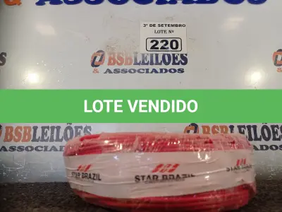 LOTE 220 - 01 ROLO DE CABO FLEXÍVEL 100M, 2,5MM NA COR VERMELHA. (NO ESTADO) ATENÇÃO! FAZER A VISITAÇÃO ANTES DE ARREMATAR, NÃO SABEMOS SE FUNCIONA. LEILÃO NÃO TEM GARANTIA E NEM DEVOLUÇÃO, SUJEITO A POSSÍVEIS AVARIAS VISÍVEIS/OCULTAS E/OU AUSÊNCIA DE COMPONENTES.