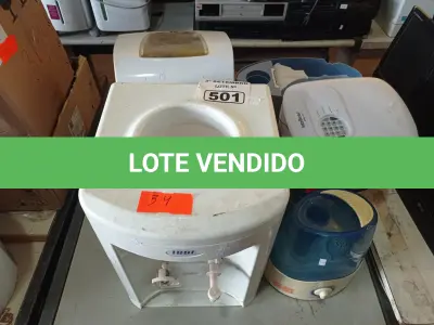 LOTE 501 - 01 CENTRAL DE ALARME INCOMPLETA, 03 UMIDIFICADORES, 01 BEBEDOURO PARA GARRAFÃO E 02 DISPENSE PARA PAPEL MARCAS E MODELOS DIVERSOS. (NO ESTADO) ATENÇÃO! FAZER A VISITAÇÃO ANTES DE ARREMATAR, NÃO SABEMOS SE FUNCIONA. LEILÃO NÃO TEM GARANTIA E NEM DEVOLUÇÃO, SUJEITO A POSSÍVEIS AVARIAS VISÍVEIS/OCULTAS E/OU AUSÊNCIA DE COMPONENTES.