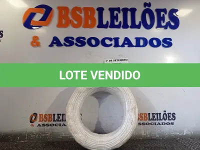 LOTE 388 - 01 ROLO DE CABO FLEXÍVEL 100M 4MM NA COR BRANCA. (NO ESTADO) ATENÇÃO! FAZER A VISITAÇÃO ANTES DE ARREMATAR, NÃO SABEMOS SE FUNCIONA. LEILÃO NÃO TEM GARANTIA E NEM DEVOLUÇÃO, SUJEITO A POSSÍVEIS AVARIAS VISÍVEIS/OCULTAS E/OU AUSÊNCIA DE COMPONENTES.