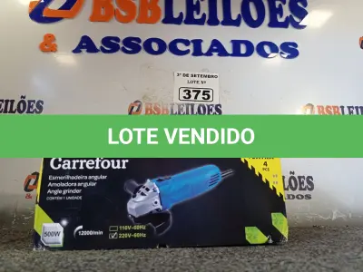 LOTE 375 - 01 ESMERILHADEIRA ANGULAR 500W 220V. (NO ESTADO) ATENÇÃO! FAZER A VISITAÇÃO ANTES DE ARREMATAR, NÃO SABEMOS SE FUNCIONA. LEILÃO NÃO TEM GARANTIA E NEM DEVOLUÇÃO, SUJEITO A POSSÍVEIS AVARIAS VISÍVEIS/OCULTAS E/OU AUSÊNCIA DE COMPONENTES.