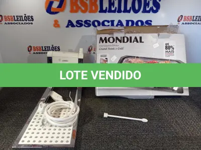 LOTE 447 - 01 CHURRASQUEIRA ELÉTRICA E 01 DUCHA. (NO ESTADO) ATENÇÃO! FAZER A VISITAÇÃO ANTES DE ARREMATAR, NÃO SABEMOS SE FUNCIONA. LEILÃO NÃO TEM GARANTIA E NEM DEVOLUÇÃO, SUJEITO A POSSÍVEIS AVARIAS VISÍVEIS/OCULTAS E/OU AUSÊNCIA DE COMPONENTES.