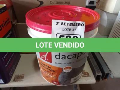 LOTE 500 - 01 BALDE DE CIMENTO QUEIMADO DACAPÓ 25KG. (NO ESTADO) ATENÇÃO! FAZER A VISITAÇÃO ANTES DE ARREMATAR, NÃO SABEMOS SE FUNCIONA. LEILÃO NÃO TEM GARANTIA E NEM DEVOLUÇÃO, SUJEITO A POSSÍVEIS AVARIAS VISÍVEIS/OCULTAS E/OU AUSÊNCIA DE COMPONENTES.