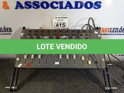 LOTE 415 - 01 MESA DE SOM MARCA WATTISOM MODELO MXS 8S. (NO ESTADO) ATENÇÃO! FAZER A VISITAÇÃO ANTES DE ARREMATAR, NÃO SABEMOS SE FUNCIONA. LEILÃO NÃO TEM GARANTIA E NEM DEVOLUÇÃO, SUJEITO A POSSÍVEIS AVARIAS VISÍVEIS/OCULTAS E/OU AUSÊNCIA DE COMPONENTES.