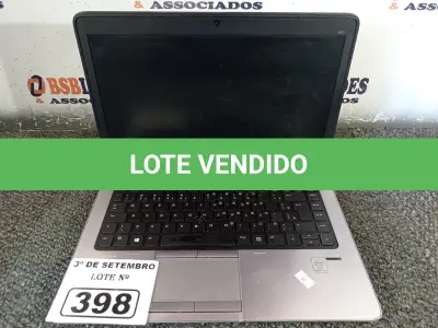 LOTE 398 - 01 NOTEBOOK HP ELITE BOOK 840. (NO ESTADO) ATENÇÃO! FAZER A VISITAÇÃO ANTES DE ARREMATAR, NÃO SABEMOS SE FUNCIONA. LEILÃO NÃO TEM GARANTIA E NEM DEVOLUÇÃO, SUJEITO A POSSÍVEIS AVARIAS VISÍVEIS/OCULTAS E/OU AUSÊNCIA DE COMPONENTES.