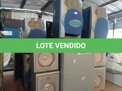 LOTE 286 - 02 APARELHOS DE SOM, 01 SUBWOOFER E VÁRIAS CAIXAS DE SOM MARCAS E MODELOS DIVERSOS. (NO ESTADO) ATENÇÃO! FAZER A VISITAÇÃO ANTES DE ARREMATAR, NÃO SABEMOS SE FUNCIONA. LEILÃO NÃO TEM GARANTIA E NEM DEVOLUÇÃO, SUJEITO A POSSÍVEIS AVARIAS VISÍVEIS/OCULTAS E/OU AUSÊNCIA DE COMPONENTES.