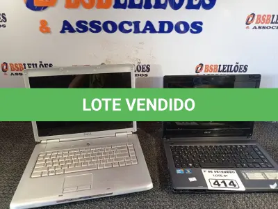LOTE 414 - 02 NOTEBOOKS MARCAS E MODELOS DIVERSOS PARA RETIRADA DE PEÇAS. (NO ESTADO) ATENÇÃO! FAZER A VISITAÇÃO ANTES DE ARREMATAR, NÃO SABEMOS SE FUNCIONA. LEILÃO NÃO TEM GARANTIA E NEM DEVOLUÇÃO, SUJEITO A POSSÍVEIS AVARIAS VISÍVEIS/OCULTAS E/OU AUSÊNCIA DE COMPONENTES.