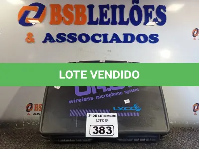 LOTE 383 - 01 MICROFONE SEM FIO. (NO ESTADO) ATENÇÃO! FAZER A VISITAÇÃO ANTES DE ARREMATAR, NÃO SABEMOS SE FUNCIONA. LEILÃO NÃO TEM GARANTIA E NEM DEVOLUÇÃO, SUJEITO A POSSÍVEIS AVARIAS VISÍVEIS/OCULTAS E/OU AUSÊNCIA DE COMPONENTES.
