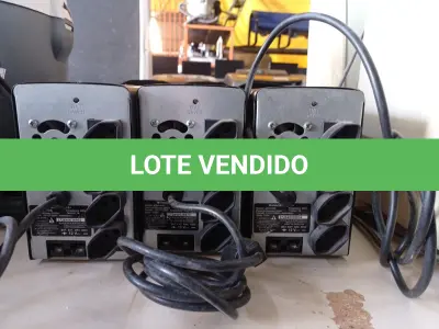 LOTE 342 - 03 NOBREAKS MARCAS SMS 700VA. (NO ESTADO) ATENÇÃO! FAZER A VISITAÇÃO ANTES DE ARREMATAR, NÃO SABEMOS SE FUNCIONA. LEILÃO NÃO TEM GARANTIA E NEM DEVOLUÇÃO, SUJEITO A POSSÍVEIS AVARIAS VISÍVEIS/OCULTAS E/OU AUSÊNCIA DE COMPONENTES.
