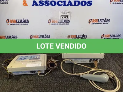 LOTE 243 - 01 ULTRASSOM E 01 ELETROESTIMULADOR PARA FISIOTERAPIA. (NO ESTADO) ATENÇÃO! FAZER A VISITAÇÃO ANTES DE ARREMATAR, NÃO SABEMOS SE FUNCIONA. LEILÃO NÃO TEM GARANTIA E NEM DEVOLUÇÃO, SUJEITO A POSSÍVEIS AVARIAS VISÍVEIS/OCULTAS E/OU AUSÊNCIA DE COMPONENTES.