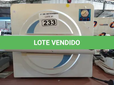 LOTE 233 - 01 AUTOCLAVE. (NO ESTADO) ATENÇÃO! FAZER A VISITAÇÃO ANTES DE ARREMATAR, NÃO SABEMOS SE FUNCIONA. LEILÃO NÃO TEM GARANTIA E NEM DEVOLUÇÃO, SUJEITO A POSSÍVEIS AVARIAS VISÍVEIS/OCULTAS E/OU AUSÊNCIA DE COMPONENTES.