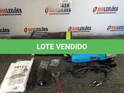 LOTE 428 - 01 ESMERILHADEIRA ANGULAR 500W 220V. (NO ESTADO) ATENÇÃO! FAZER A VISITAÇÃO ANTES DE ARREMATAR, NÃO SABEMOS SE FUNCIONA. LEILÃO NÃO TEM GARANTIA E NEM DEVOLUÇÃO, SUJEITO A POSSÍVEIS AVARIAS VISÍVEIS/OCULTAS E/OU AUSÊNCIA DE COMPONENTES.