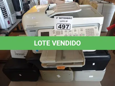 LOTE 497 - 07 IMPRESSORAS MARCAS E MODELOS DIVERSOS PARA RETIRADA DE PEÇAS. (NO ESTADO) ATENÇÃO! FAZER A VISITAÇÃO ANTES DE ARREMATAR, NÃO SABEMOS SE FUNCIONA. LEILÃO NÃO TEM GARANTIA E NEM DEVOLUÇÃO, SUJEITO A POSSÍVEIS AVARIAS VISÍVEIS/OCULTAS E/OU AUSÊNCIA DE COMPONENTES.