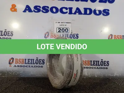 LOTE 200 - 01 ROLO DE CABO FLEXÍVEL 100M, 2,5MM NA COR CINZA. (NO ESTADO) ATENÇÃO! FAZER A VISITAÇÃO ANTES DE ARREMATAR, NÃO SABEMOS SE FUNCIONA. LEILÃO NÃO TEM GARANTIA E NEM DEVOLUÇÃO, SUJEITO A POSSÍVEIS AVARIAS VISÍVEIS/OCULTAS E/OU AUSÊNCIA DE COMPONENTES.
