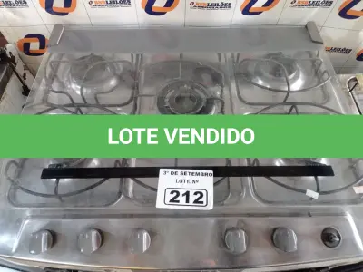 LOTE 212 - 01 FOGÃO A GÁS 05 BOCAS MARCA BRASTEMP INCOMPLETO. (NO ESTADO) ATENÇÃO! FAZER A VISITAÇÃO ANTES DE ARREMATAR, NÃO SABEMOS SE FUNCIONA. LEILÃO NÃO TEM GARANTIA E NEM DEVOLUÇÃO, SUJEITO A POSSÍVEIS AVARIAS VISÍVEIS/OCULTAS E/OU AUSÊNCIA DE COMPONENTES.