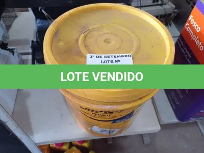 LOTE 246 - 01 BALDE DE VEDALIT, ADITIVO PLASTIFICANTE CONCENTRADO PARA ARGAMASSA DE ASSENTAMENTO E REBOCO CONVENCIONAL. (NO ESTADO) ATENÇÃO! FAZER A VISITAÇÃO ANTES DE ARREMATAR, NÃO SABEMOS SE FUNCIONA. LEILÃO NÃO TEM GARANTIA E NEM DEVOLUÇÃO, SUJEITO A POSSÍVEIS AVARIAS VISÍVEIS/OCULTAS E/OU AUSÊNCIA DE COMPONENTES.