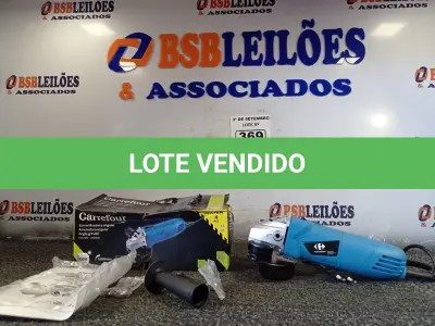 LOTE 369 - 01 ESMERILHADEIRA ANGULAR 500W 220V. (NO ESTADO) ATENÇÃO! FAZER A VISITAÇÃO ANTES DE ARREMATAR, NÃO SABEMOS SE FUNCIONA. LEILÃO NÃO TEM GARANTIA E NEM DEVOLUÇÃO, SUJEITO A POSSÍVEIS AVARIAS VISÍVEIS/OCULTAS E/OU AUSÊNCIA DE COMPONENTES.