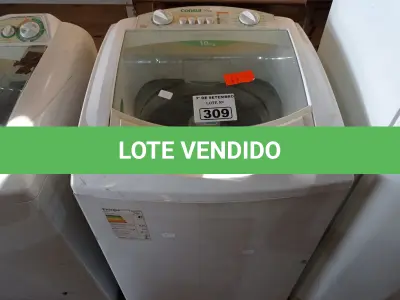 LOTE 309 - 01 MÁQUINA DE LAVAR ROUPAS MARCA CÔNSUL CAPACIDADE 10KG 220V. (NO ESTADO) ATENÇÃO! FAZER A VISITAÇÃO ANTES DE ARREMATAR, NÃO SABEMOS SE FUNCIONA. LEILÃO NÃO TEM GARANTIA E NEM DEVOLUÇÃO, SUJEITO A POSSÍVEIS AVARIAS VISÍVEIS/OCULTAS E/OU AUSÊNCIA DE COMPONENTES.