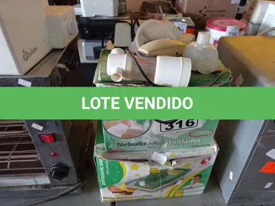 LOTE 316 - 05 APARELHOS NEBULIZADOR/INALADOR MARCAS E MODELOS DIVERSOS. (NO ESTADO) ATENÇÃO! FAZER A VISITAÇÃO ANTES DE ARREMATAR, NÃO SABEMOS SE FUNCIONA. LEILÃO NÃO TEM GARANTIA E NEM DEVOLUÇÃO, SUJEITO A POSSÍVEIS AVARIAS VISÍVEIS/OCULTAS E/OU AUSÊNCIA DE COMPONENTES.