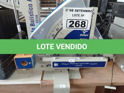 LOTE 268 - 01 PENDULO BALÍSTICO AREU. (NO ESTADO) ATENÇÃO! FAZER A VISITAÇÃO ANTES DE ARREMATAR, NÃO SABEMOS SE FUNCIONA. LEILÃO NÃO TEM GARANTIA E NEM DEVOLUÇÃO, SUJEITO A POSSÍVEIS AVARIAS VISÍVEIS/OCULTAS E/OU AUSÊNCIA DE COMPONENTES.