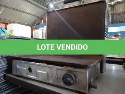 LOTE 222 - 01 CHAPA A GÁS. (NO ESTADO) ATENÇÃO! FAZER A VISITAÇÃO ANTES DE ARREMATAR, NÃO SABEMOS SE FUNCIONA. LEILÃO NÃO TEM GARANTIA E NEM DEVOLUÇÃO, SUJEITO A POSSÍVEIS AVARIAS VISÍVEIS/OCULTAS E/OU AUSÊNCIA DE COMPONENTES.