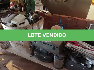 LOTE 458 - 01 LOTE COM GRANDE QUANTIDADE DE MATERIAIS DIVERSOS. (NO ESTADO) ATENÇÃO! FAZER A VISITAÇÃO ANTES DE ARREMATAR, NÃO SABEMOS SE FUNCIONA. LEILÃO NÃO TEM GARANTIA E NEM DEVOLUÇÃO, SUJEITO A POSSÍVEIS AVARIAS VISÍVEIS/OCULTAS E/OU AUSÊNCIA DE COMPONENTES.
