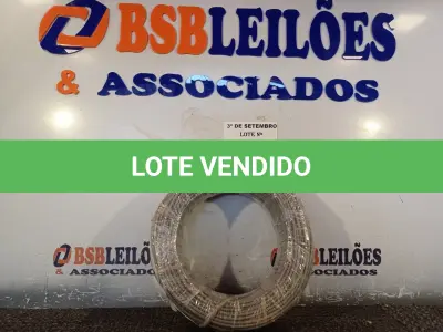 LOTE 270 - 01 ROLO DE CABO FLEXÍVEL 100M, 4MM NA COR CINZA. (NO ESTADO) ATENÇÃO! FAZER A VISITAÇÃO ANTES DE ARREMATAR, NÃO SABEMOS SE FUNCIONA. LEILÃO NÃO TEM GARANTIA E NEM DEVOLUÇÃO, SUJEITO A POSSÍVEIS AVARIAS VISÍVEIS/OCULTAS E/OU AUSÊNCIA DE COMPONENTES.