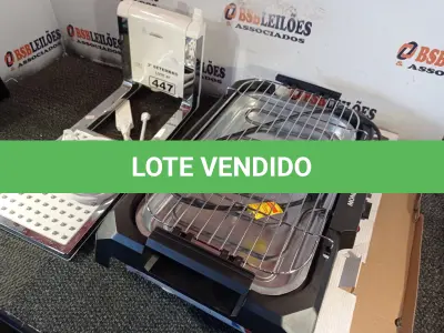 LOTE 447 - 01 CHURRASQUEIRA ELÉTRICA E 01 DUCHA. (NO ESTADO) ATENÇÃO! FAZER A VISITAÇÃO ANTES DE ARREMATAR, NÃO SABEMOS SE FUNCIONA. LEILÃO NÃO TEM GARANTIA E NEM DEVOLUÇÃO, SUJEITO A POSSÍVEIS AVARIAS VISÍVEIS/OCULTAS E/OU AUSÊNCIA DE COMPONENTES.