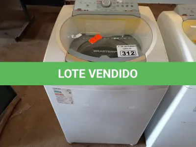 LOTE 312 - 01 MÁQUINA DE LAVAR ROUPAS MARCA BRASTEMP CAPACIDADE 11KG. (NO ESTADO) ATENÇÃO! FAZER A VISITAÇÃO ANTES DE ARREMATAR, NÃO SABEMOS SE FUNCIONA. LEILÃO NÃO TEM GARANTIA E NEM DEVOLUÇÃO, SUJEITO A POSSÍVEIS AVARIAS VISÍVEIS/OCULTAS E/OU AUSÊNCIA DE COMPONENTES.