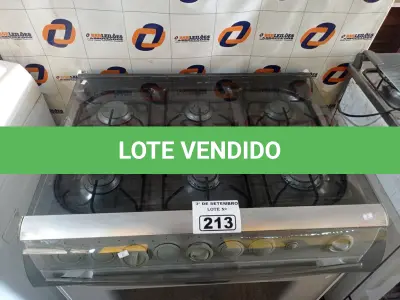 LOTE 213 - 01 FOGÃO A GÁS 06 BOCAS MARCA BRASTEMP INCOMPLETO. (NO ESTADO) ATENÇÃO! FAZER A VISITAÇÃO ANTES DE ARREMATAR, NÃO SABEMOS SE FUNCIONA. LEILÃO NÃO TEM GARANTIA E NEM DEVOLUÇÃO, SUJEITO A POSSÍVEIS AVARIAS VISÍVEIS/OCULTAS E/OU AUSÊNCIA DE COMPONENTES.