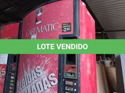 LOTE 343 - 01 MÁQUINA CAFEMATIC BEBIDAS GELADAS COM AVARIAS.  (NO ESTADO) ATENÇÃO! FAZER A VISITAÇÃO ANTES DE ARREMATAR, NÃO SABEMOS SE FUNCIONA. LEILÃO NÃO TEM GARANTIA E NEM DEVOLUÇÃO, SUJEITO A POSSÍVEIS AVARIAS VISÍVEIS/OCULTAS E/OU AUSÊNCIA DE COMPONENTES.