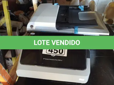 LOTE 450 - 01 IMPRESSORA MULTIFUNCIONAL HP DESKJET INK ADVANTAGE IA-2646 E 01 SCANER HP ENTERPRISE FLOW 5000S2. (NO ESTADO) ATENÇÃO! FAZER A VISITAÇÃO ANTES DE ARREMATAR, NÃO SABEMOS SE FUNCIONA. LEILÃO NÃO TEM GARANTIA E NEM DEVOLUÇÃO, SUJEITO A POSSÍVEIS AVARIAS VISÍVEIS/OCULTAS E/OU AUSÊNCIA DE COMPONENTES.
