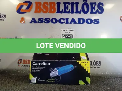 LOTE 423 - 01 ESMERILHADEIRA ANGULAR 500W 220V. (NO ESTADO) ATENÇÃO! FAZER A VISITAÇÃO ANTES DE ARREMATAR, NÃO SABEMOS SE FUNCIONA. LEILÃO NÃO TEM GARANTIA E NEM DEVOLUÇÃO, SUJEITO A POSSÍVEIS AVARIAS VISÍVEIS/OCULTAS E/OU AUSÊNCIA DE COMPONENTES.