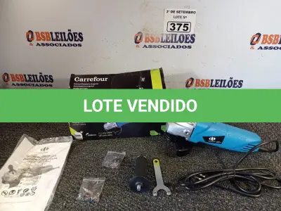 LOTE 375 - 01 ESMERILHADEIRA ANGULAR 500W 220V. (NO ESTADO) ATENÇÃO! FAZER A VISITAÇÃO ANTES DE ARREMATAR, NÃO SABEMOS SE FUNCIONA. LEILÃO NÃO TEM GARANTIA E NEM DEVOLUÇÃO, SUJEITO A POSSÍVEIS AVARIAS VISÍVEIS/OCULTAS E/OU AUSÊNCIA DE COMPONENTES.