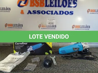LOTE 406 - 01 ESMERILHADEIRA ANGULAR 500W 220V. (NO ESTADO) ATENÇÃO! FAZER A VISITAÇÃO ANTES DE ARREMATAR, NÃO SABEMOS SE FUNCIONA. LEILÃO NÃO TEM GARANTIA E NEM DEVOLUÇÃO, SUJEITO A POSSÍVEIS AVARIAS VISÍVEIS/OCULTAS E/OU AUSÊNCIA DE COMPONENTES.