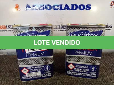 LOTE 285 - 02 GALÕES DE TINNER EUCATEX 5LITROS. (NO ESTADO) ATENÇÃO! FAZER A VISITAÇÃO ANTES DE ARREMATAR, NÃO SABEMOS SE FUNCIONA. LEILÃO NÃO TEM GARANTIA E NEM DEVOLUÇÃO, SUJEITO A POSSÍVEIS AVARIAS VISÍVEIS/OCULTAS E/OU AUSÊNCIA DE COMPONENTES.