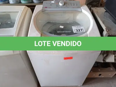 LOTE 327 - 01 MÁQUINA DE LAVAR ROUPAS MARCA BRASTEMP CAPACIDADE 11KG. (NO ESTADO) ATENÇÃO! FAZER A VISITAÇÃO ANTES DE ARREMATAR, NÃO SABEMOS SE FUNCIONA. LEILÃO NÃO TEM GARANTIA E NEM DEVOLUÇÃO, SUJEITO A POSSÍVEIS AVARIAS VISÍVEIS/OCULTAS E/OU AUSÊNCIA DE COMPONENTES.