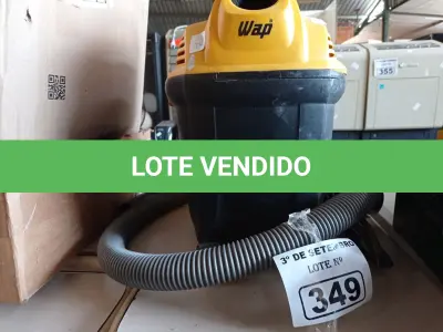 LOTE 349 - 01 ASPIRADOR DE PÓ MARCA WAP 220V. (NO ESTADO) ATENÇÃO! FAZER A VISITAÇÃO ANTES DE ARREMATAR, NÃO SABEMOS SE FUNCIONA. LEILÃO NÃO TEM GARANTIA E NEM DEVOLUÇÃO, SUJEITO A POSSÍVEIS AVARIAS VISÍVEIS/OCULTAS E/OU AUSÊNCIA DE COMPONENTES.