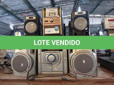 LOTE 279 - 06 APARELHOS DE SOM MARCAS E MODELOS DIVERSOS. (NO ESTADO) ATENÇÃO! FAZER A VISITAÇÃO ANTES DE ARREMATAR, NÃO SABEMOS SE FUNCIONA. LEILÃO NÃO TEM GARANTIA E NEM DEVOLUÇÃO, SUJEITO A POSSÍVEIS AVARIAS VISÍVEIS/OCULTAS E/OU AUSÊNCIA DE COMPONENTES.