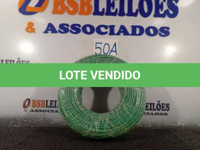 LOTE 050 - 01 ROLO DE CABO FLEXÍVEL 100M 10MM NA COR VERDE.(NO ESTADO) ATENÇÃO! FAZER A VISITAÇÃO ANTES DE ARREMATAR, NÃO SABEMOS SE FUNCIONA. LEILÃO NÃO TEM GARANTIA E NEM DEVOLUÇÃO, SUJEITO A POSSÍVEIS AVARIAS VISÍVEIS/OCULTAS E/OU AUSÊNCIA DE COMPONENTES.