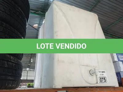 LOTE 075 - 02 RESERVATÓRIOS DE PLÁSTICO. (NO ESTADO) ATENÇÃO! FAZER A VISITAÇÃO ANTES DE ARREMATAR, NÃO SABEMOS SE FUNCIONA. LEILÃO NÃO TEM GARANTIA E NEM DEVOLUÇÃO, SUJEITO A POSSÍVEIS AVARIAS VISÍVEIS/OCULTAS E/OU AUSÊNCIA DE COMPONENTES.