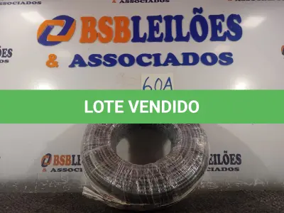 LOTE 060 - 01 ROLO DE CABO FLEXÍVEL 100M 10MM NA COR PRETA.(NO ESTADO) ATENÇÃO! FAZER A VISITAÇÃO ANTES DE ARREMATAR, NÃO SABEMOS SE FUNCIONA. LEILÃO NÃO TEM GARANTIA E NEM DEVOLUÇÃO, SUJEITO A POSSÍVEIS AVARIAS VISÍVEIS/OCULTAS E/OU AUSÊNCIA DE COMPONENTES.