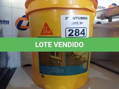 LOTE 284 - 01 BALDE DE SIKANOL ALVENARIA, ADITIVO PLASTIFICANTE PARA ARGAMASSA DE ASSENTAMENTO E REBOCO. (NO ESTADO) ATENÇÃO! FAZER A VISITAÇÃO ANTES DE ARREMATAR, NÃO SABEMOS SE FUNCIONA. LEILÃO NÃO TEM GARANTIA E NEM DEVOLUÇÃO, SUJEITO A POSSÍVEIS AVARIAS VISÍVEIS/OCULTAS E/OU AUSÊNCIA DE COMPONENTES.