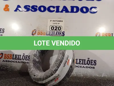 LOTE 020 - 01 ROLO DE CABO FLEXÍVEL 100M 2,5MM NA COR PRETA. (NO ESTADO) ATENÇÃO! FAZER A VISITAÇÃO ANTES DE ARREMATAR, NÃO SABEMOS SE FUNCIONA. LEILÃO NÃO TEM GARANTIA E NEM DEVOLUÇÃO, SUJEITO A POSSÍVEIS AVARIAS VISÍVEIS/OCULTAS E/OU AUSÊNCIA DE COMPONENTES.