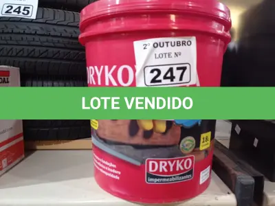 LOTE 247 - 01 BALDE DE DRYKOVEDA, ADITIVO IMPERMEABILIZANTE PARA ARGAMASSA E CONCRETO 18L. (NO ESTADO) ATENÇÃO! FAZER A VISITAÇÃO ANTES DE ARREMATAR, NÃO SABEMOS SE FUNCIONA. LEILÃO NÃO TEM GARANTIA E NEM DEVOLUÇÃO, SUJEITO A POSSÍVEIS AVARIAS VISÍVEIS/OCULTAS E/OU AUSÊNCIA DE COMPONENTES.