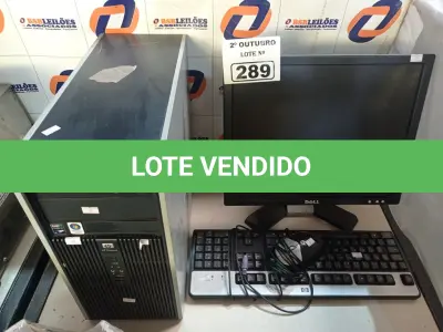 LOTE 289 - 01 CPU, 01 MONITOR, 01 TECLADO E 01 MOUSE. (NO ESTADO) ATENÇÃO! FAZER A VISITAÇÃO ANTES DE ARREMATAR, NÃO SABEMOS SE FUNCIONA. LEILÃO NÃO TEM GARANTIA E NEM DEVOLUÇÃO, SUJEITO A POSSÍVEIS AVARIAS VISÍVEIS/OCULTAS E/OU AUSÊNCIA DE COMPONENTES.