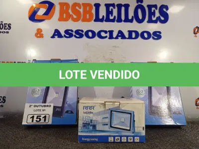 LOTE 151 - 03 REFLETORES DE LED MARCAS E MODELOS DIVERSOS. (NO ESTADO) ATENÇÃO! FAZER A VISITAÇÃO ANTES DE ARREMATAR, NÃO SABEMOS SE FUNCIONA. LEILÃO NÃO TEM GARANTIA E NEM DEVOLUÇÃO, SUJEITO A POSSÍVEIS AVARIAS VISÍVEIS/OCULTAS E/OU AUSÊNCIA DE COMPONENTES.