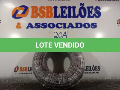 LOTE 020 - 01 ROLO DE CABO FLEXÍVEL 100M 10MM NA COR PRETA.(NO ESTADO) ATENÇÃO! FAZER A VISITAÇÃO ANTES DE ARREMATAR, NÃO SABEMOS SE FUNCIONA. LEILÃO NÃO TEM GARANTIA E NEM DEVOLUÇÃO, SUJEITO A POSSÍVEIS AVARIAS VISÍVEIS/OCULTAS E/OU AUSÊNCIA DE COMPONENTES
