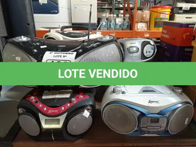 LOTE 189 - 10 APARELHOS DE SOM MARCAS E MODELOS DIVERSOS. (NO ESTADO) ATENÇÃO! FAZER A VISITAÇÃO ANTES DE ARREMATAR, NÃO SABEMOS SE FUNCIONA. LEILÃO NÃO TEM GARANTIA E NEM DEVOLUÇÃO, SUJEITO A POSSÍVEIS AVARIAS VISÍVEIS/OCULTAS E/OU AUSÊNCIA DE COMPONENTES.