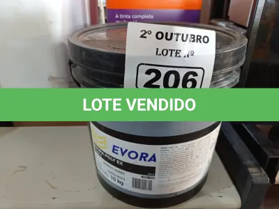 LOTE 206 - 01 BALDE DE GRAXA EVORA POLY EX NLGI:2 10KG. (NO ESTADO) ATENÇÃO! FAZER A VISITAÇÃO ANTES DE ARREMATAR, NÃO SABEMOS SE FUNCIONA. LEILÃO NÃO TEM GARANTIA E NEM DEVOLUÇÃO, SUJEITO A POSSÍVEIS AVARIAS VISÍVEIS/OCULTAS E/OU AUSÊNCIA DE COMPONENTES.